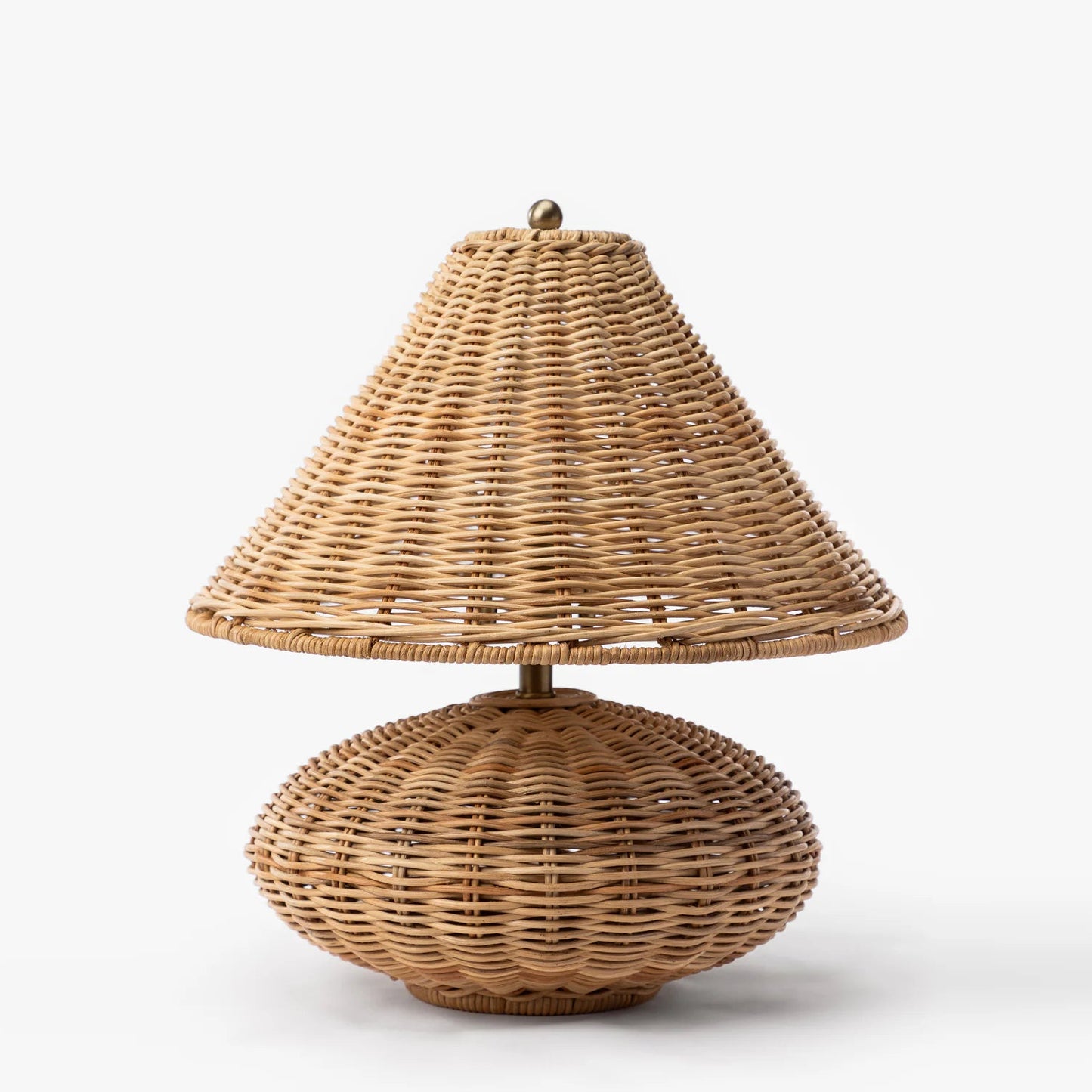 Woven Rattan Cone Table Lamp
