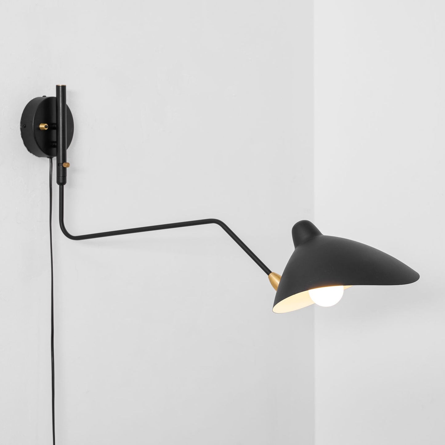Pivoting Arm Plug In Wall Sconce