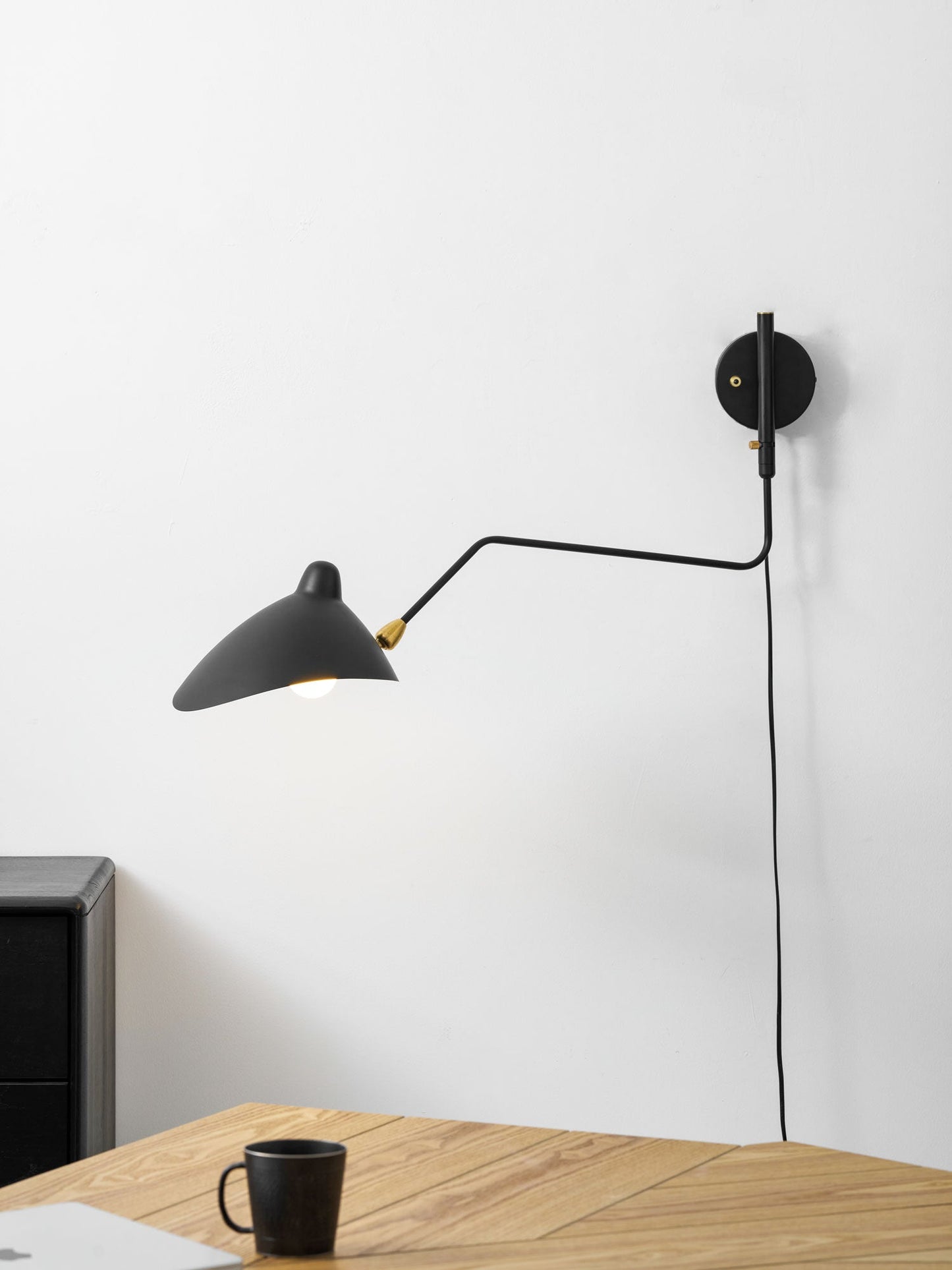 Pivoting Arm Plug In Wall Sconce