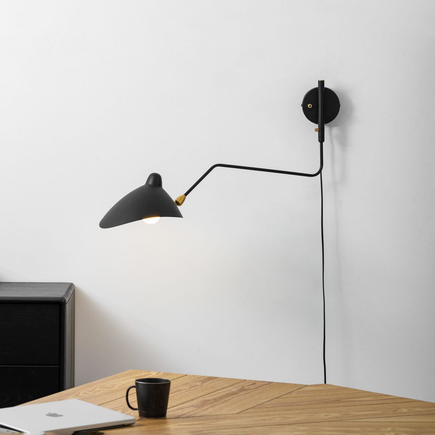 Pivoting Arm Plug In Wall Sconce