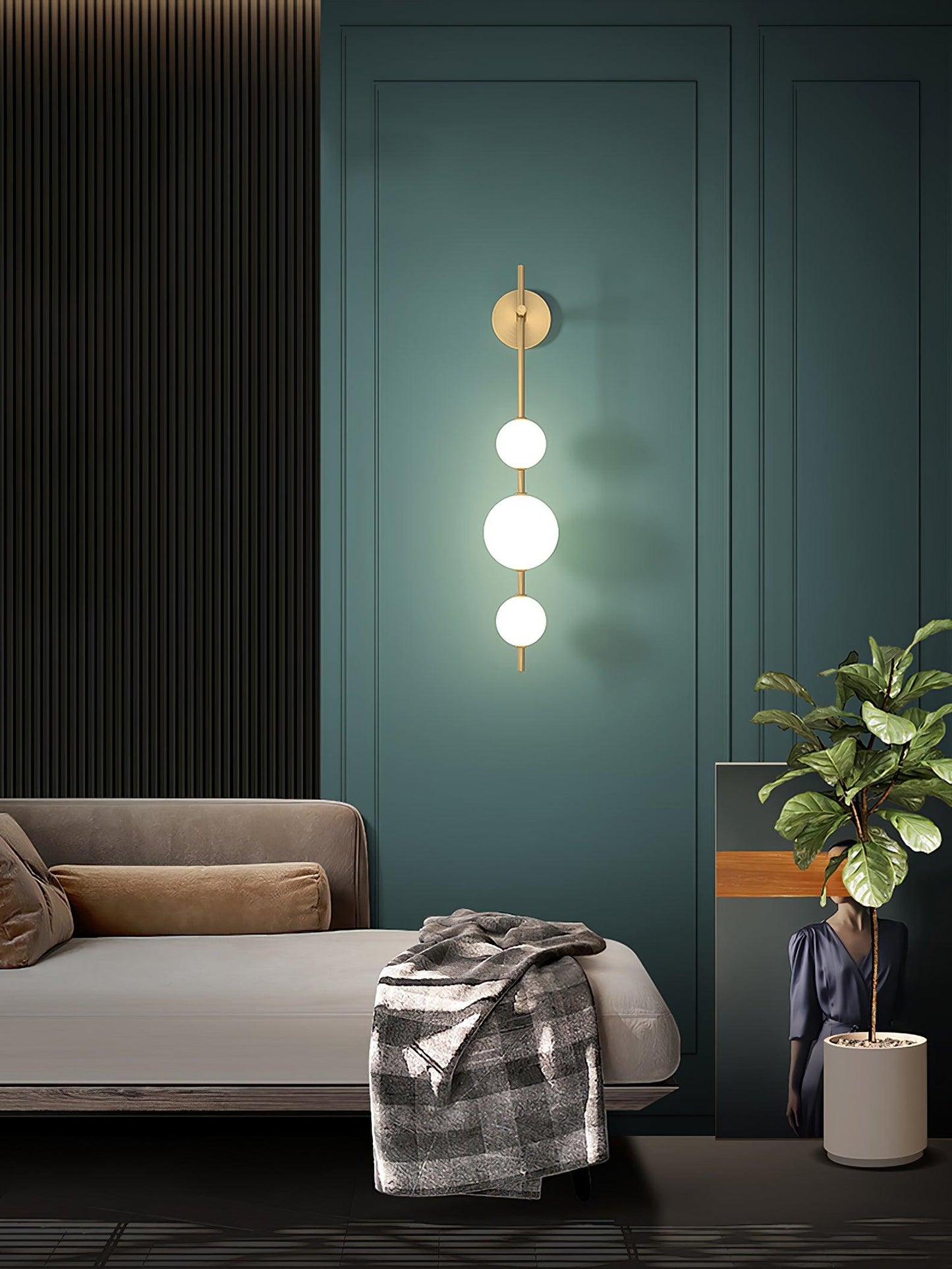 Stacked Globe Wall Sconce