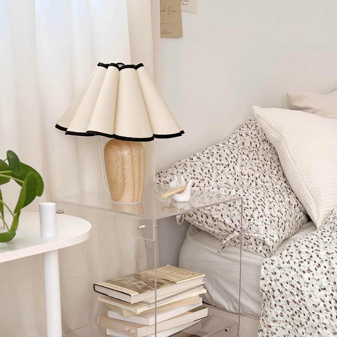 Pleated Shade Cordless Table Lamp