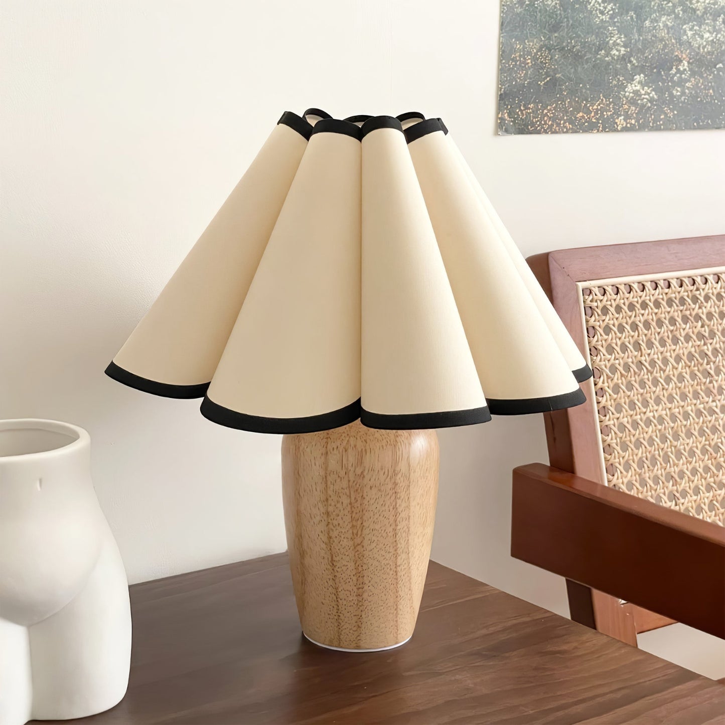 Pleated Shade Cordless Table Lamp