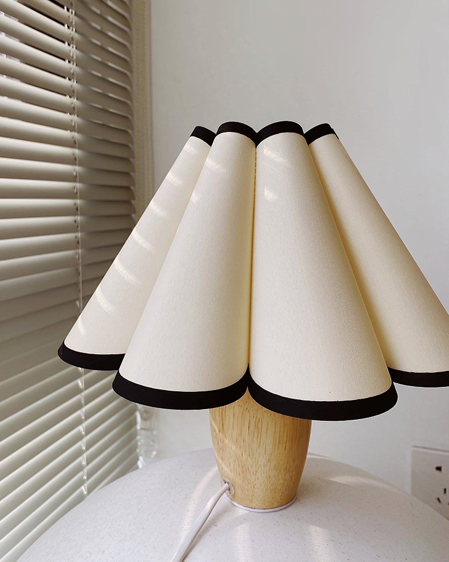 Pleated Shade Cordless Table Lamp