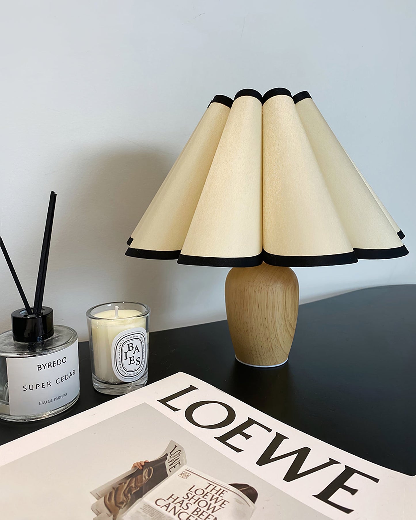 Pleated Shade Cordless Table Lamp