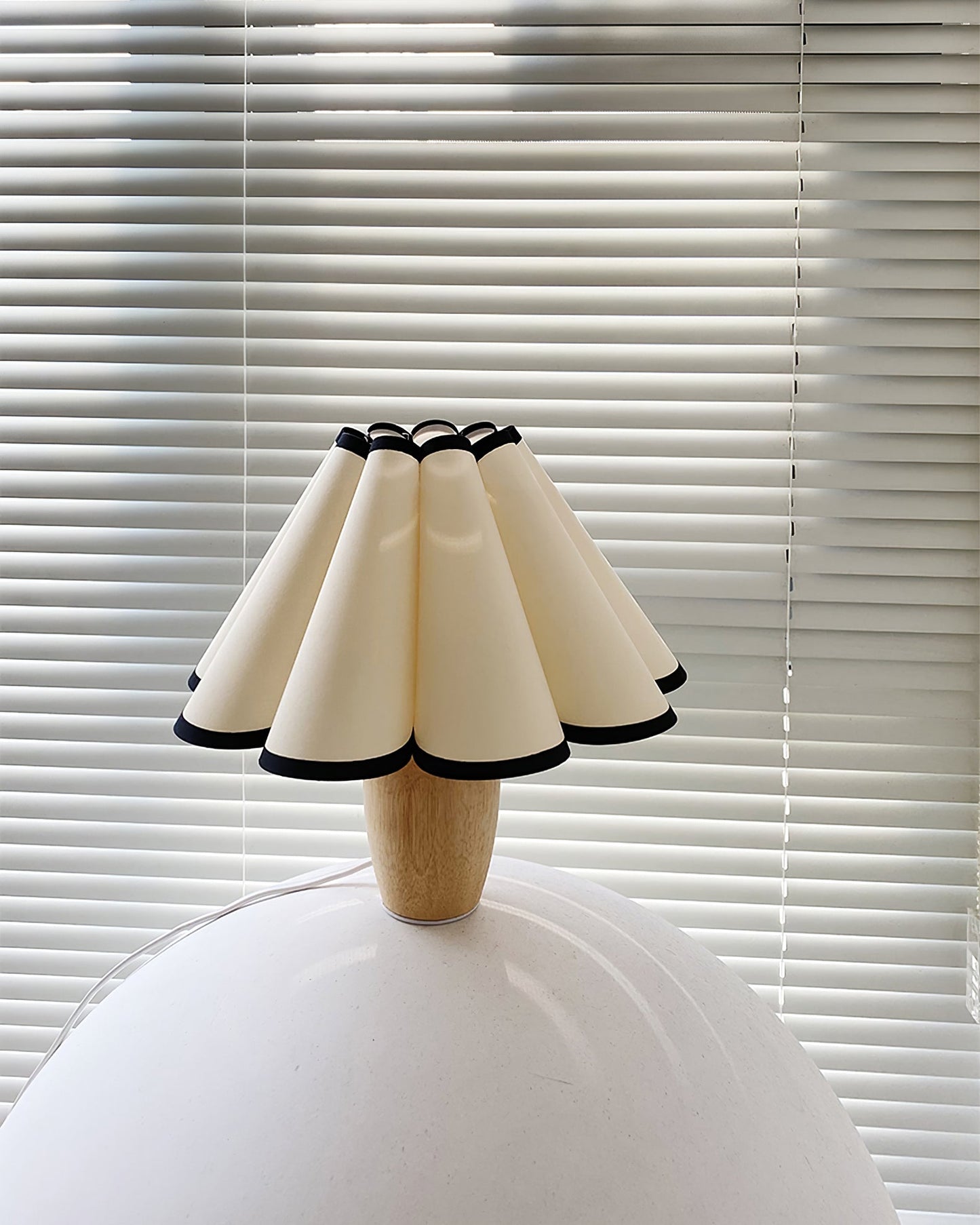 Pleated Shade Cordless Table Lamp