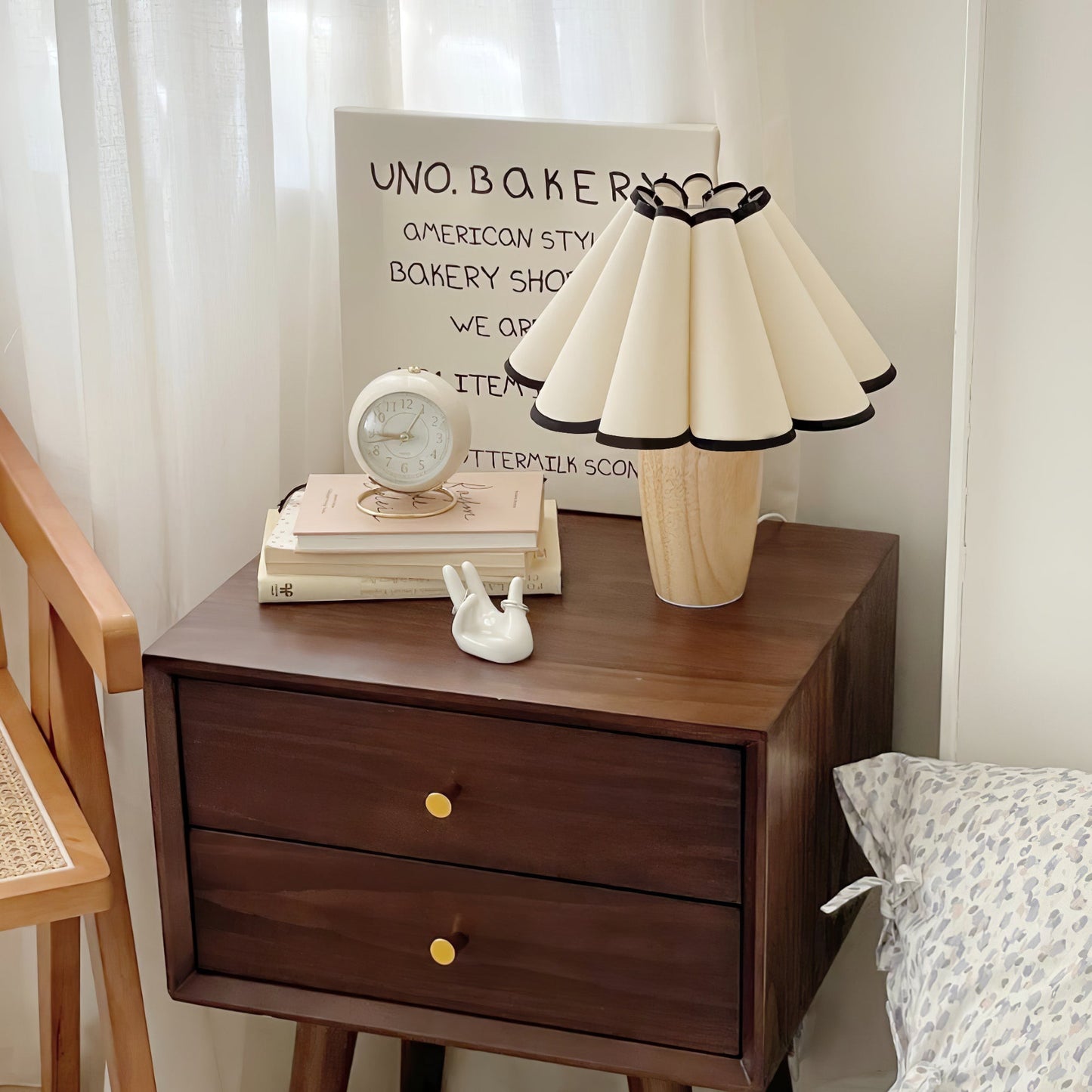 Pleated Shade Cordless Table Lamp