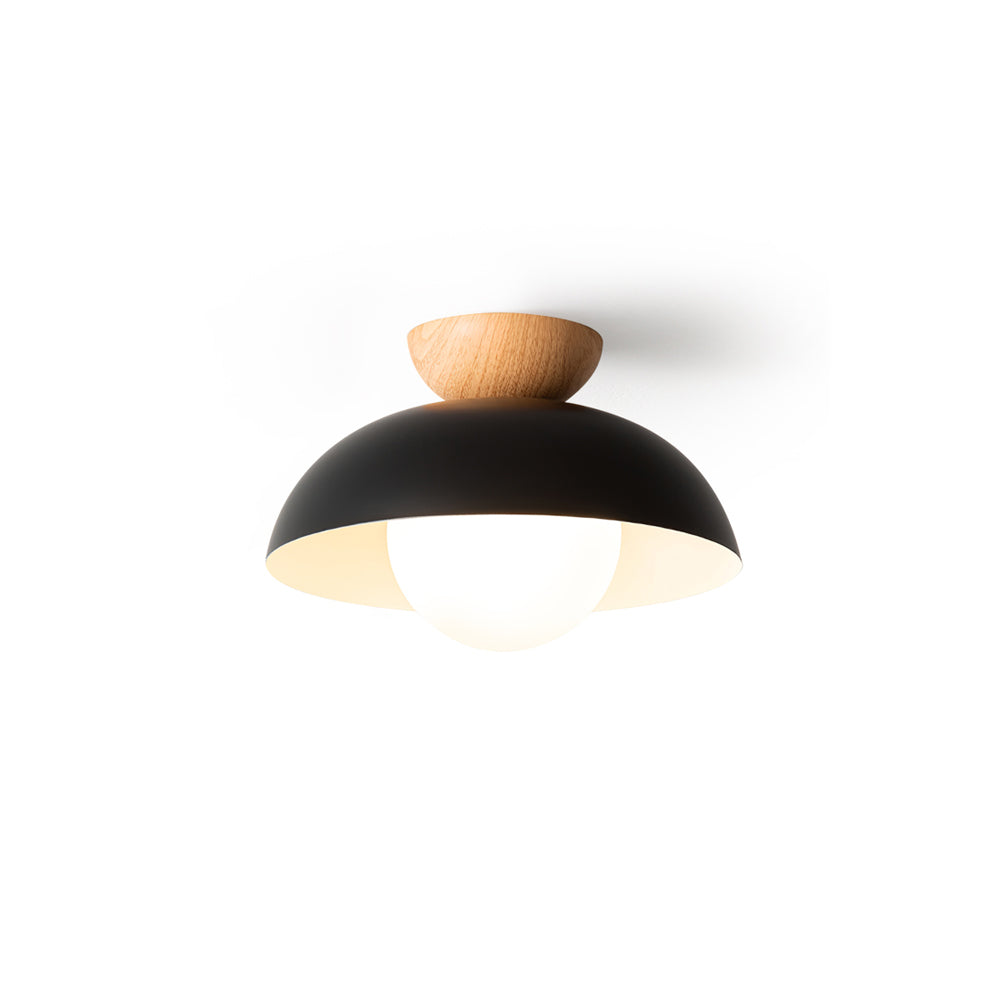 Sculptural Dome Semi-Flush Ceiling Light
