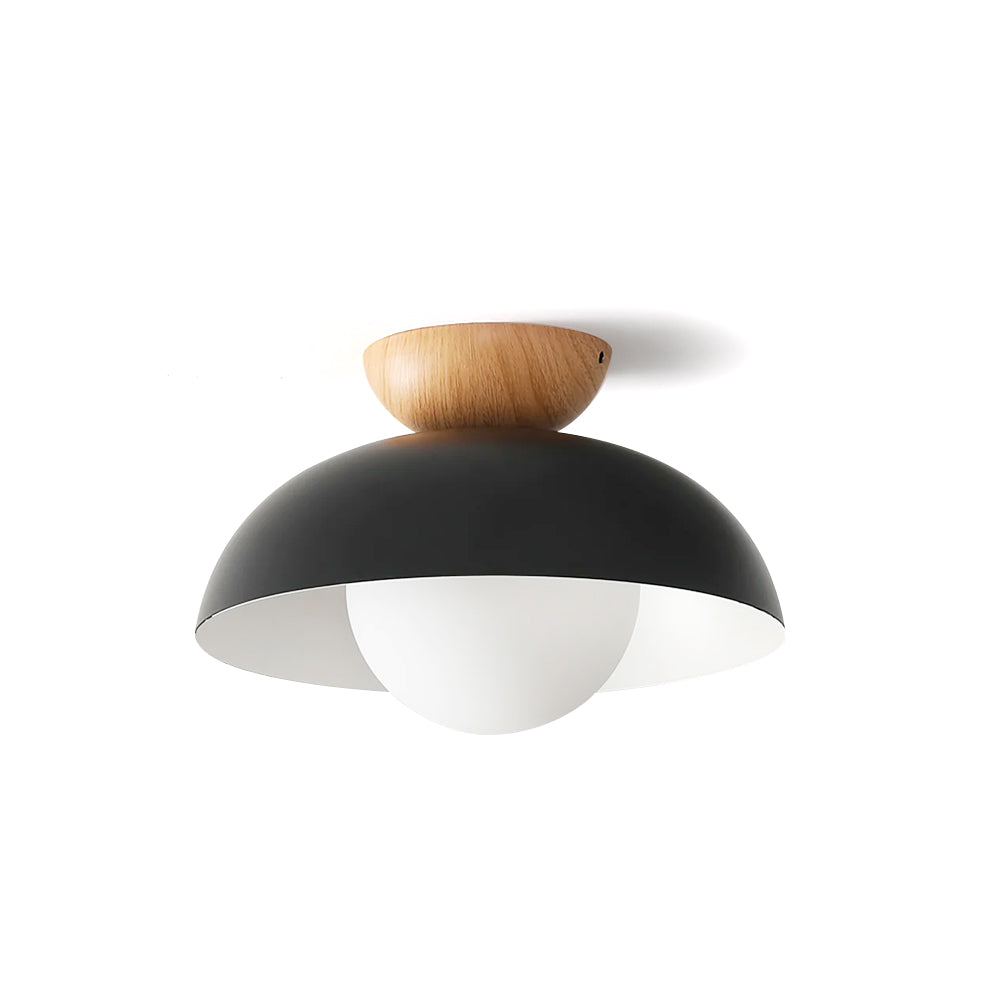 Sculptural Dome Semi-Flush Ceiling Light
