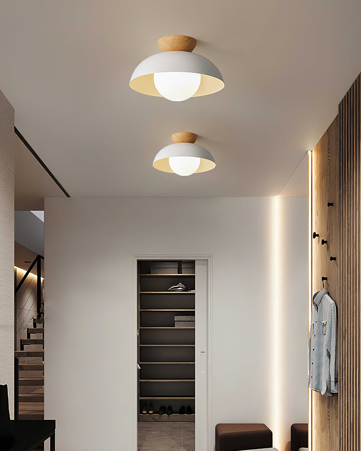 Sculptural Dome Semi-Flush Ceiling Light