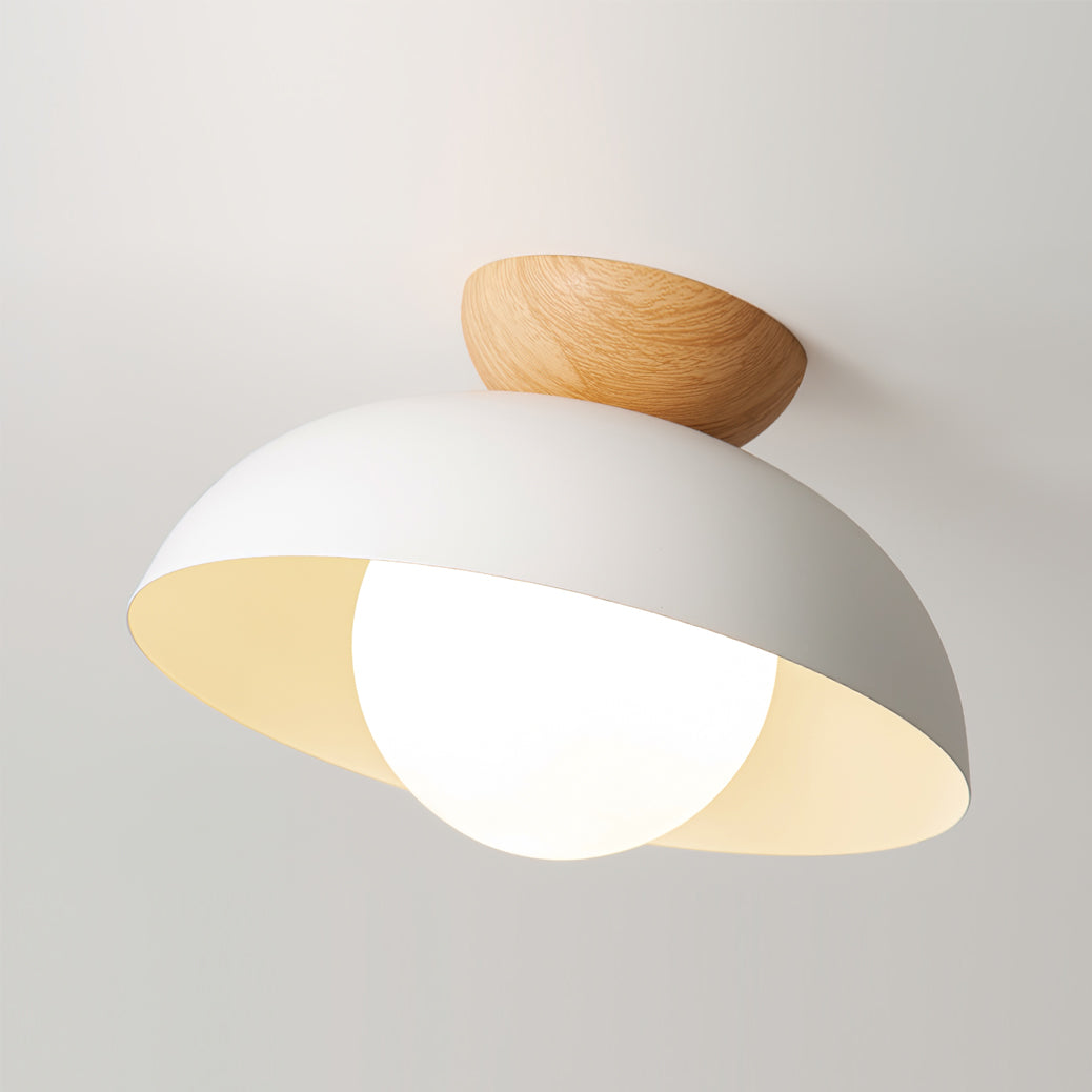 Sculptural Dome Semi-Flush Ceiling Light