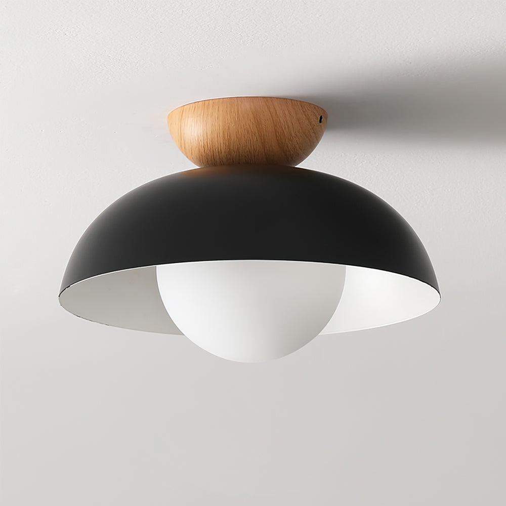 Sculptural Dome Semi-Flush Ceiling Light