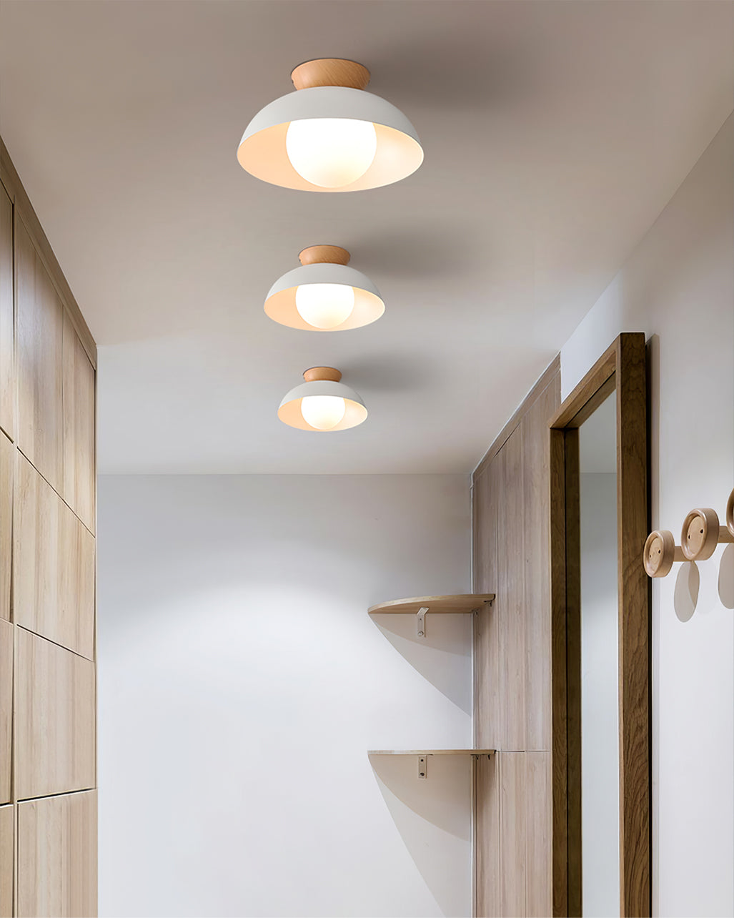 Sculptural Dome Semi-Flush Ceiling Light