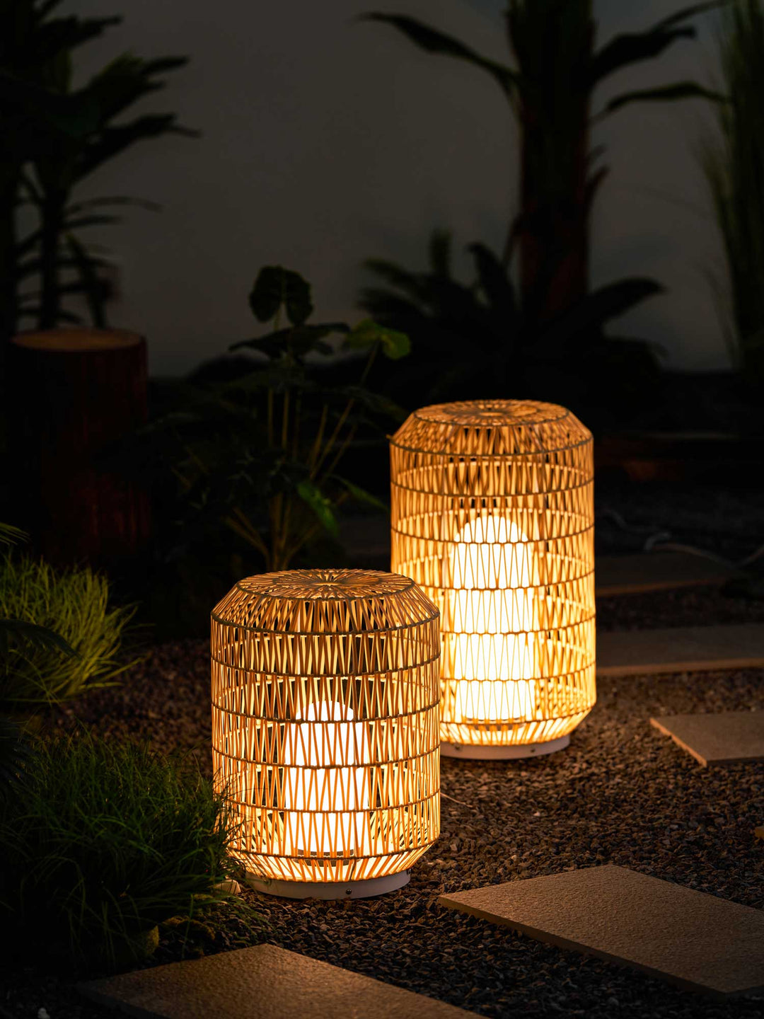 Woven Rattan Outdoor Lamp