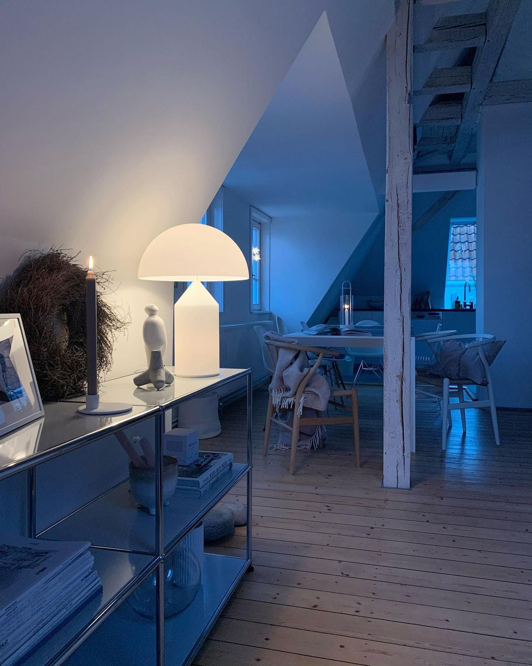 Frosted Glass Dome Table Lamp