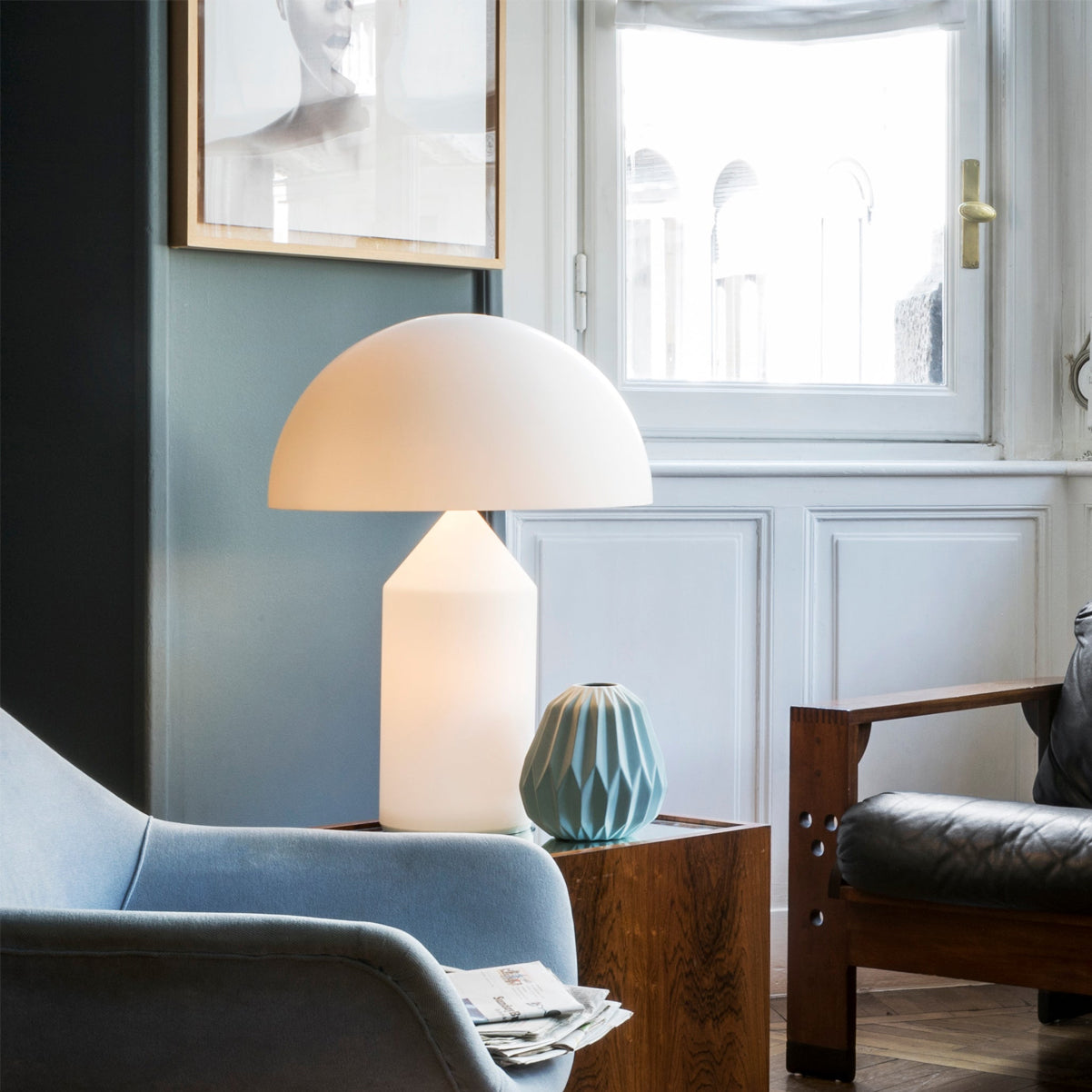 Frosted Glass Dome Table Lamp