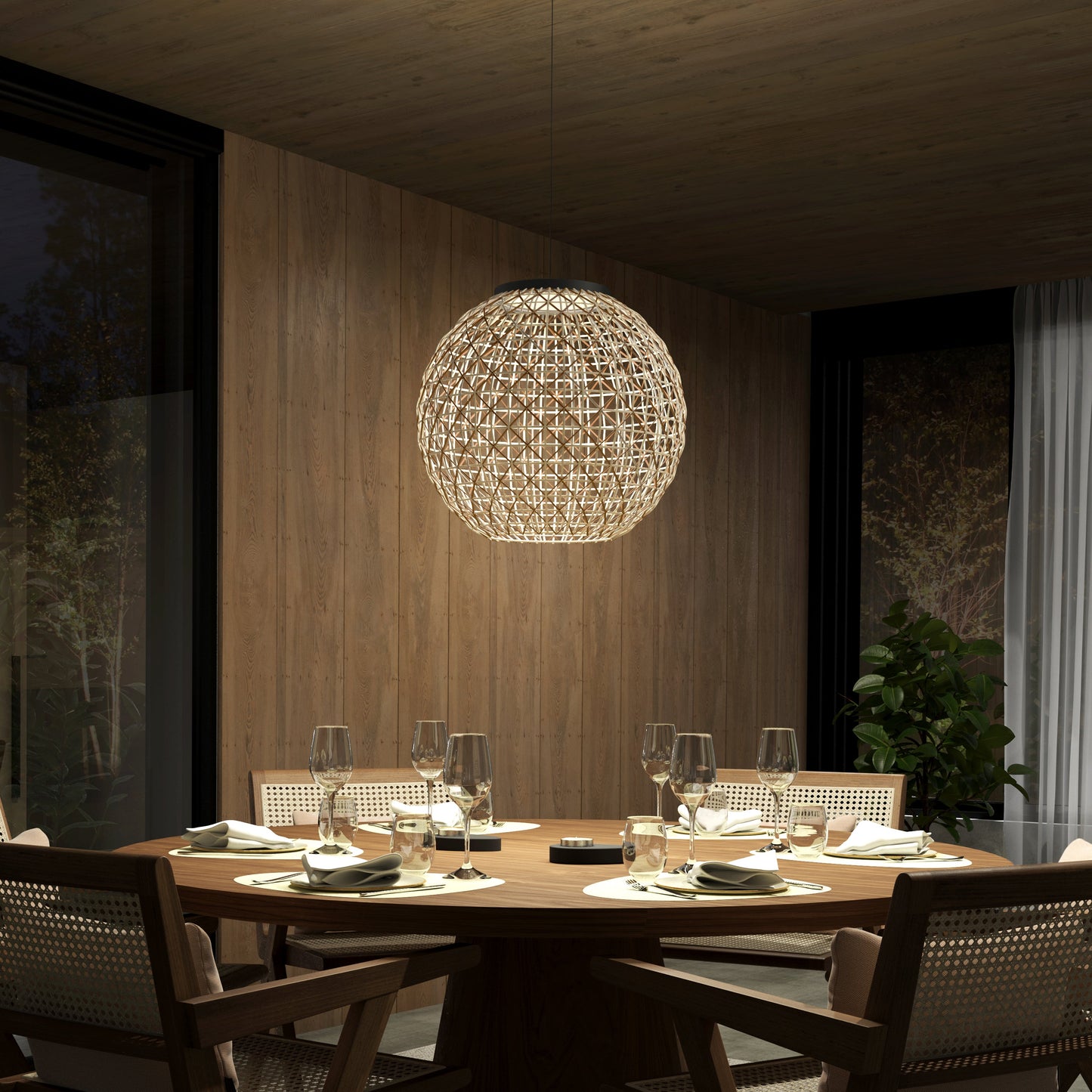 Ubud Rattan Style Woven Pendant