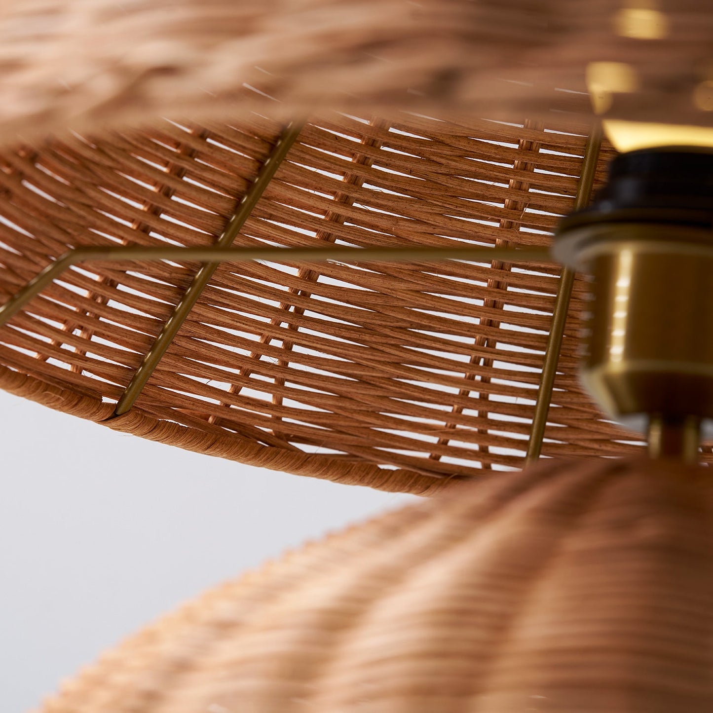 Woven Rattan Cone Table Lamp