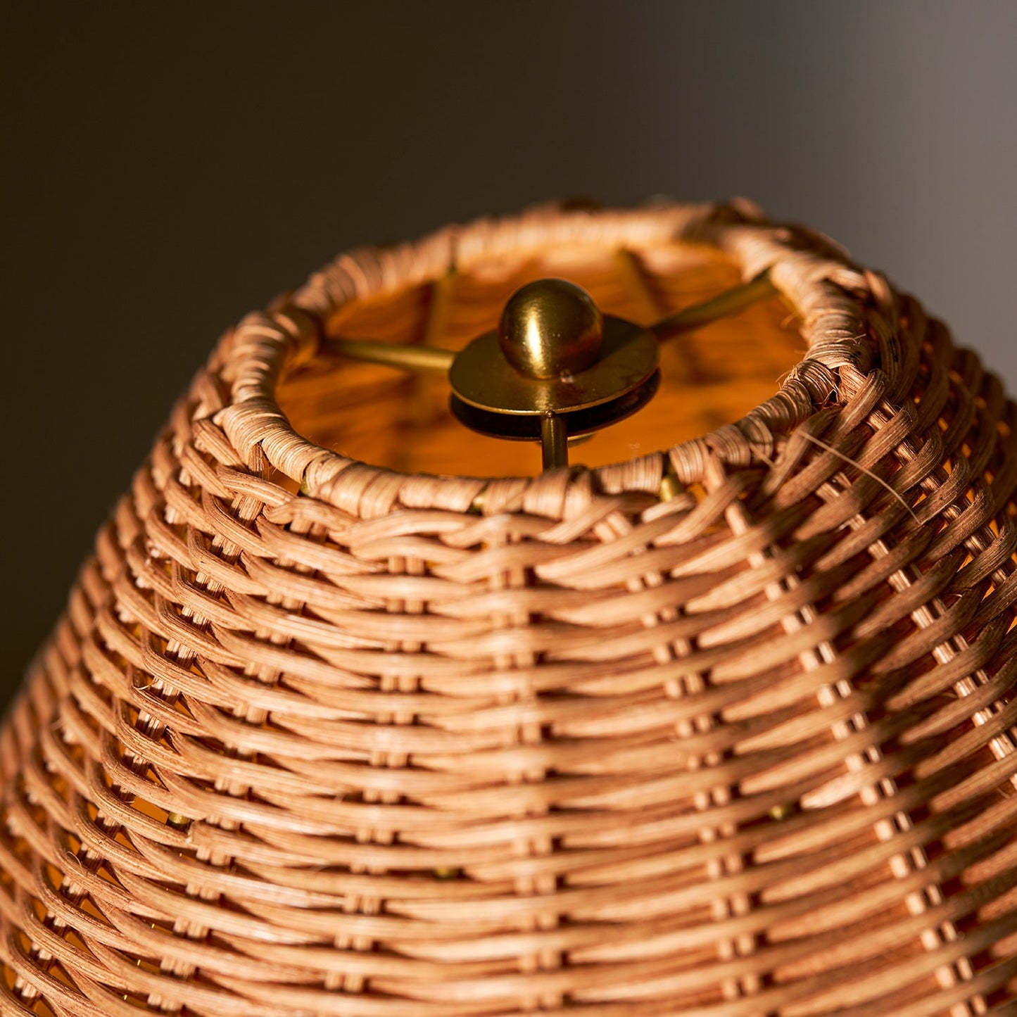 Woven Rattan Cone Table Lamp