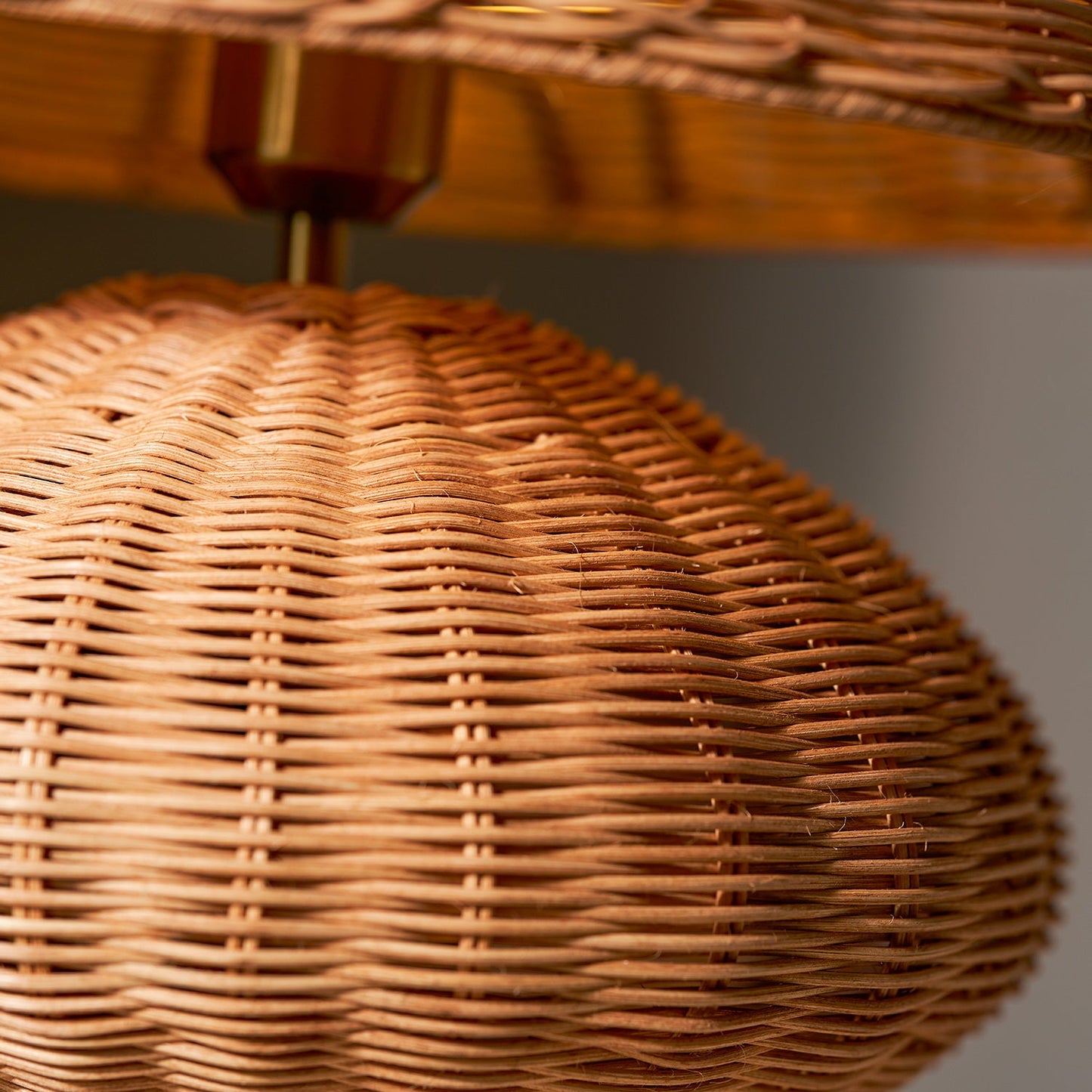 Woven Rattan Cone Table Lamp