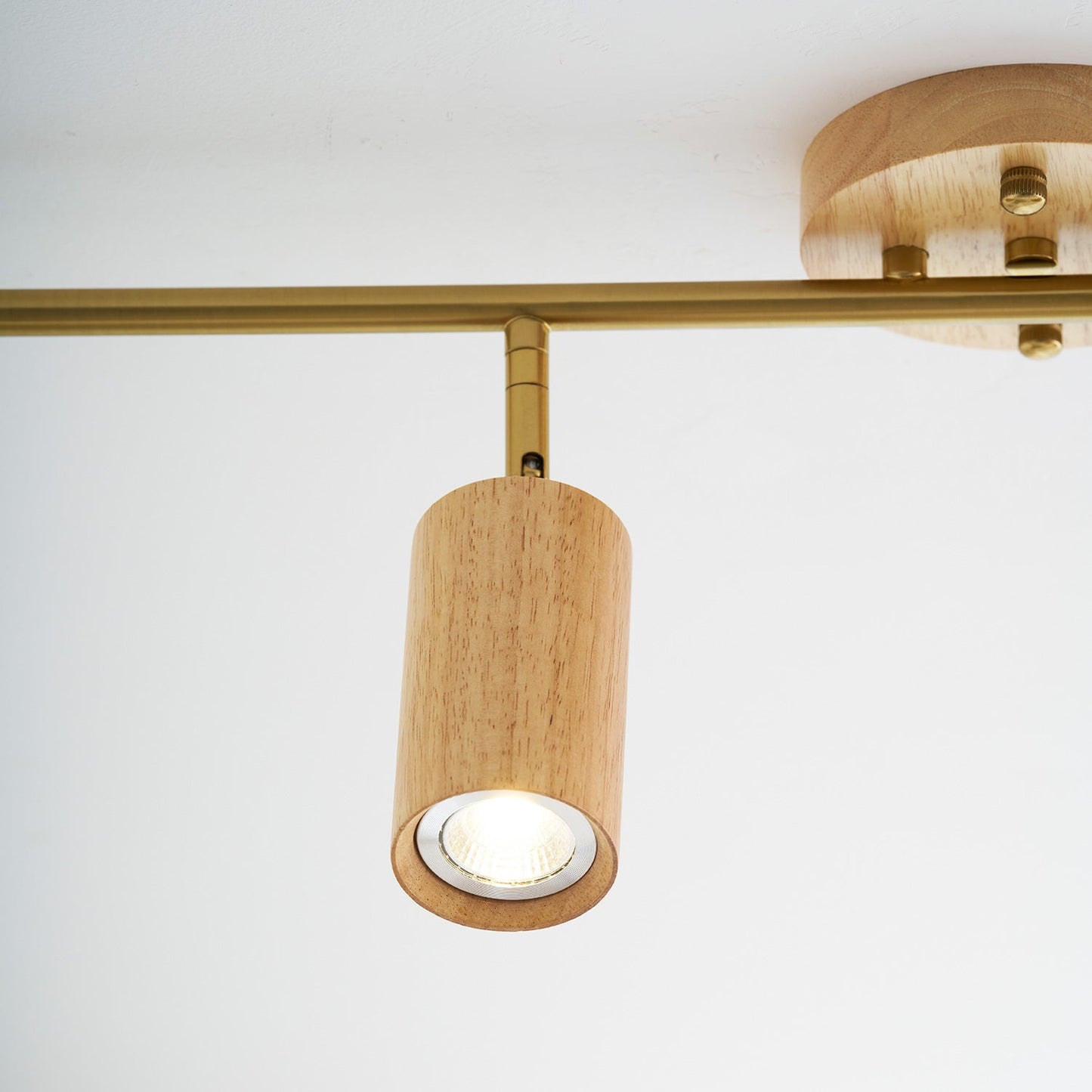 Ash Wood Track Spotlight Bar — 2, 3 or 4 Heads