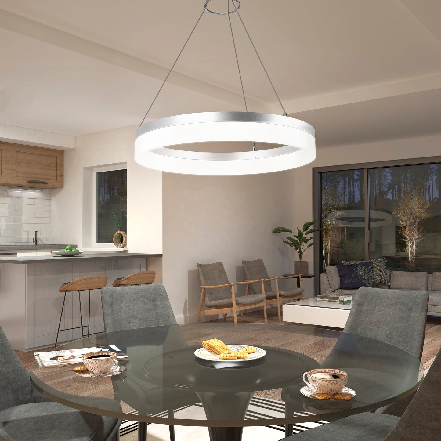 Delft Round LED Pendant Light