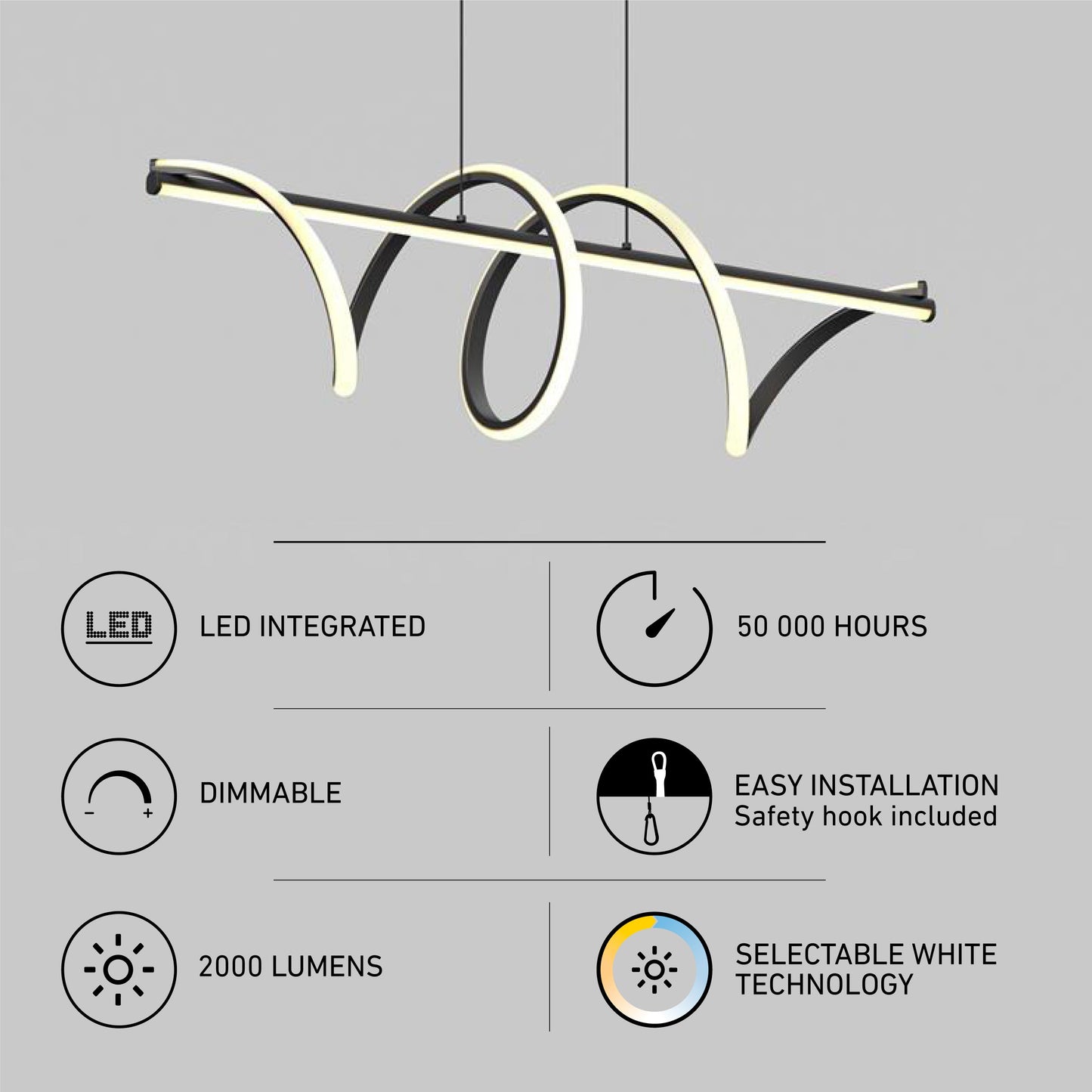 Narvik Linear LED Island Pendant