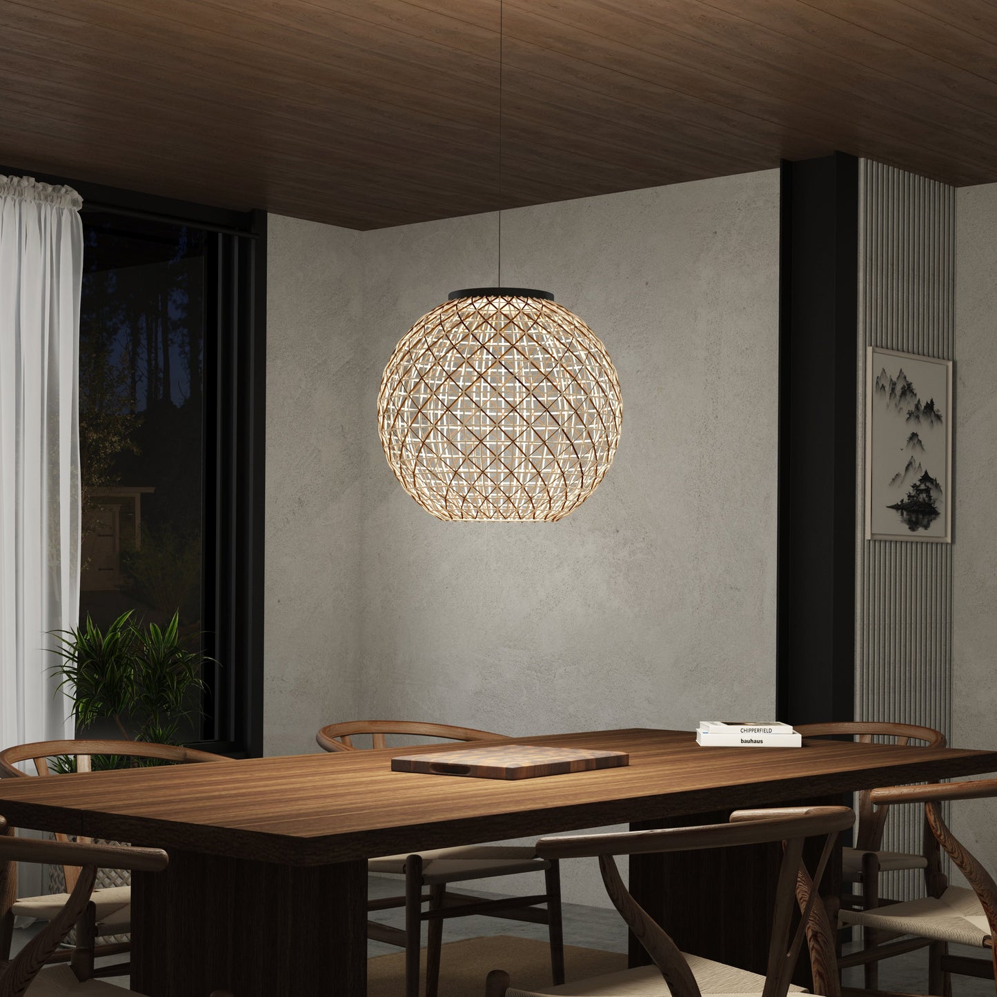 Ubud Rattan Style Woven Pendant