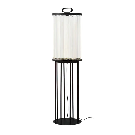 Glass Cylinder Solar Lantern Floor Lamp