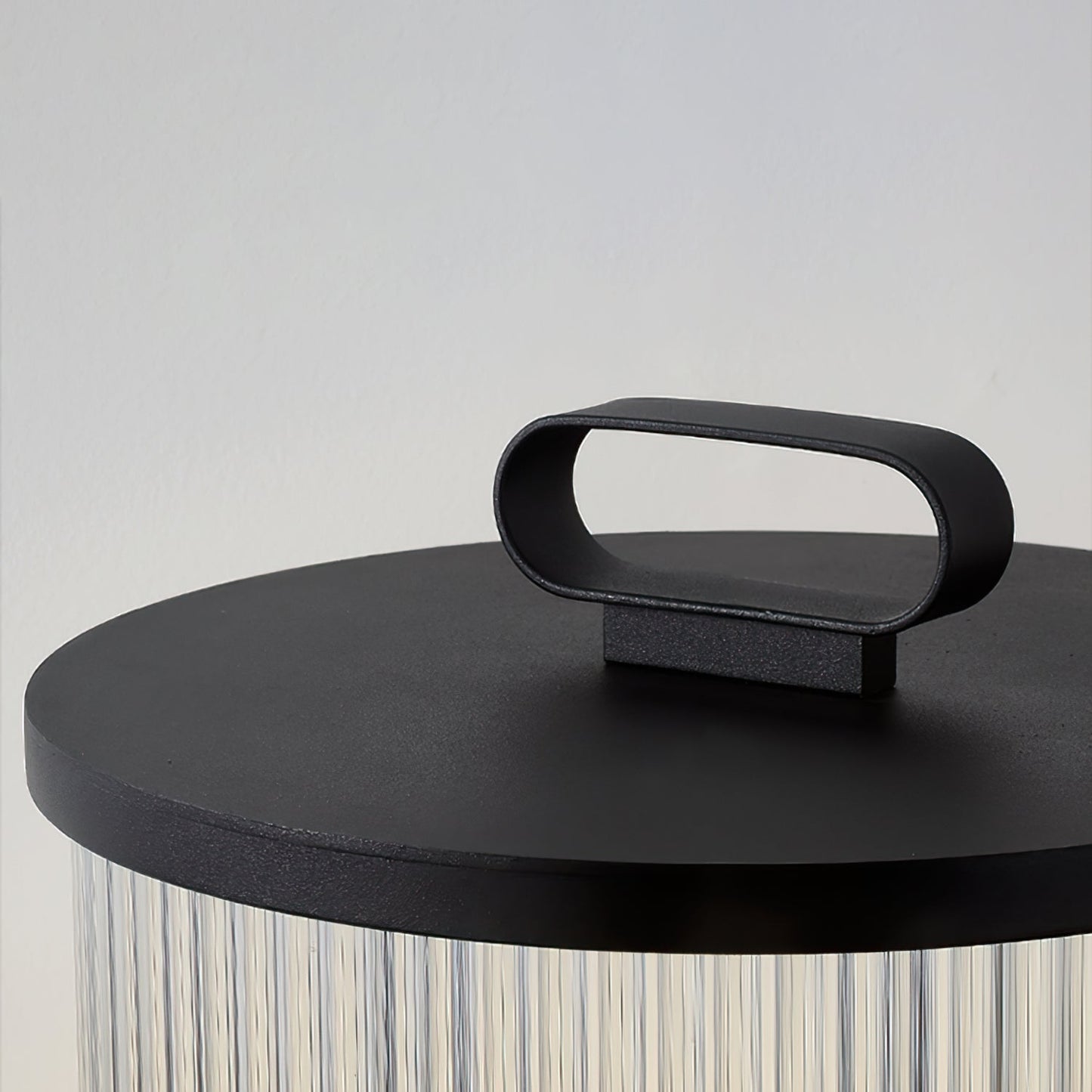 Glass Cylinder Solar Lantern Floor Lamp